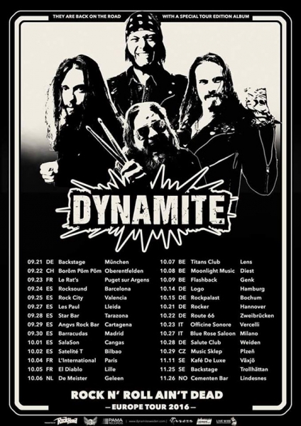 Los suecos Dynamite anuncian gira española junto a Rockbender 2016