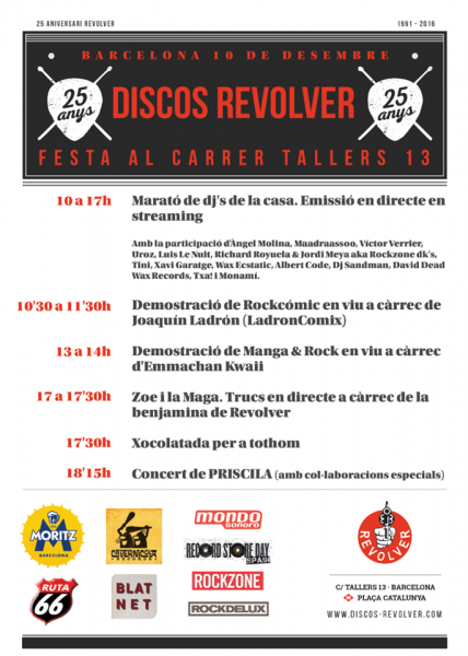 Discos Revolver 25 aniversario programa 10 diciembre 2016