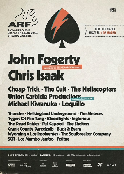 Chris Isaak actuará en el Azkena Rock Festival junto a otros nuevos nombres como Thunder y The Godfathers entre otros