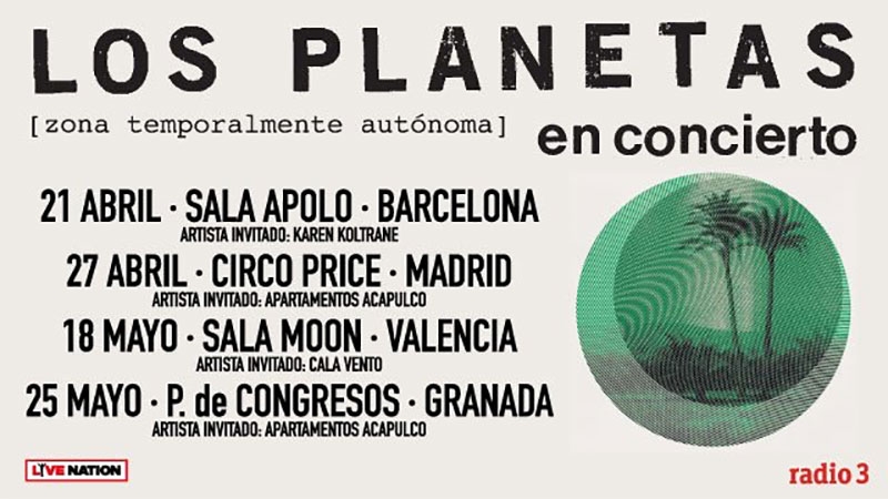 Los Planetas publican nuevo disco Zona Temporalmente Autónoma gira 2017