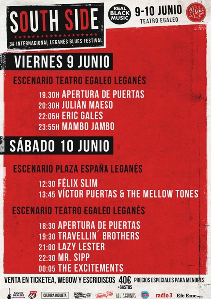 Leganés Blues Festival SouthSide 2017 horarios
