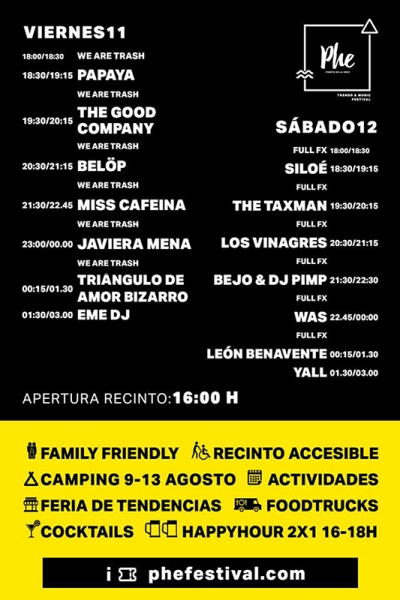 Triángulo Amor Bizarro Phe Festival 2017 horarios