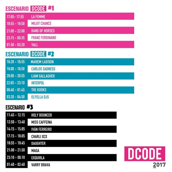 Dcode Festival 2017 horarios