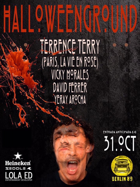 Terence Terry en la noche de Halloween en Berlín 89 en Tenerife