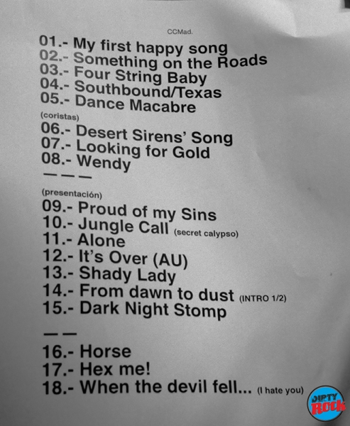 Ghost Number & His Tipsy Gypsies Madrid 2018 setlist Ghost Number & His Tipsy Gypsies Madrid 2018 setlist