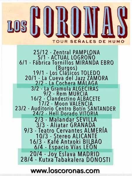 Los Coronas fechas gira 2018 señales de humo