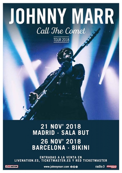 Johnny Marr presentará su nuevo disco Call the comet en Barcelona y Madrid en noviembre 2018