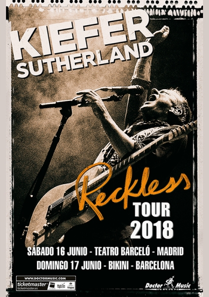 El actor Kiefer Sutherland presentará en Madrid y Barcelona su disco debut