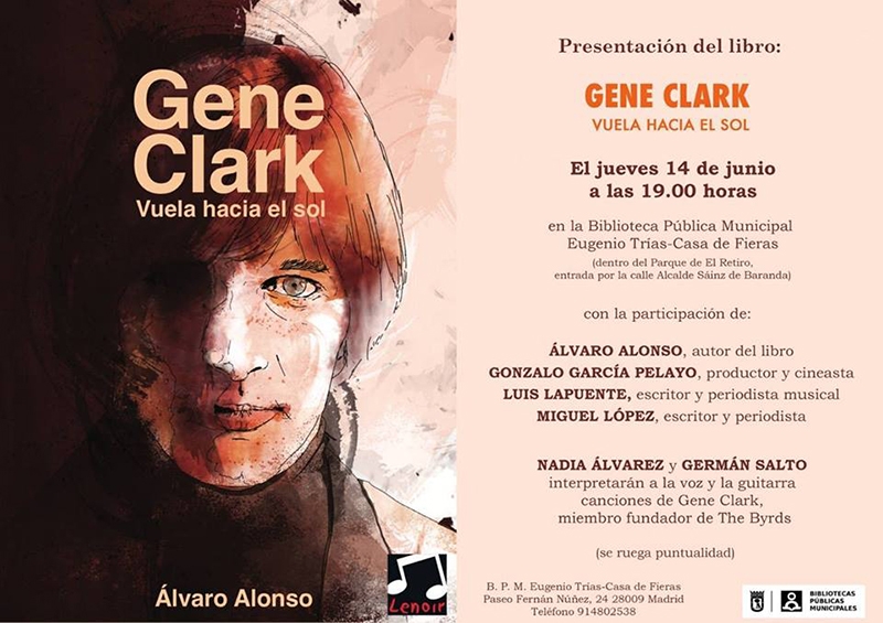 Gene Clark. Vuela hacia el Sol de Alvaro Alonso libro. 2018 Gene Clark. Vuela hacia el Sol de Alvaro Alonso libro. 2018