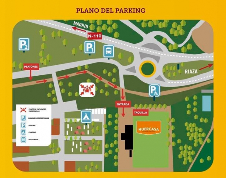 Huercasa Country festival 2018 plano parking