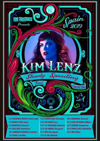 Kim Lenz anuncia gira española para marzo de 2019 presentando su nuevo disco, Slowly Speeding