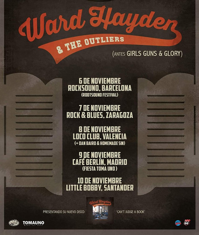 GIRLS,GUNS & GLORY (Chris Isaak, Lyle Lovett, Cash, Hiatt, j. RIchman, etc....) - Página 4 Gira-deWard-Hayden-The-Outliers-para-presentar-Can%E2%80%99t-Judge-a-Book