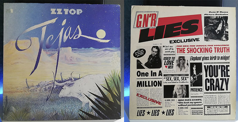 ZZ Top Tejas Guns N' Roses G N' R Lies disco