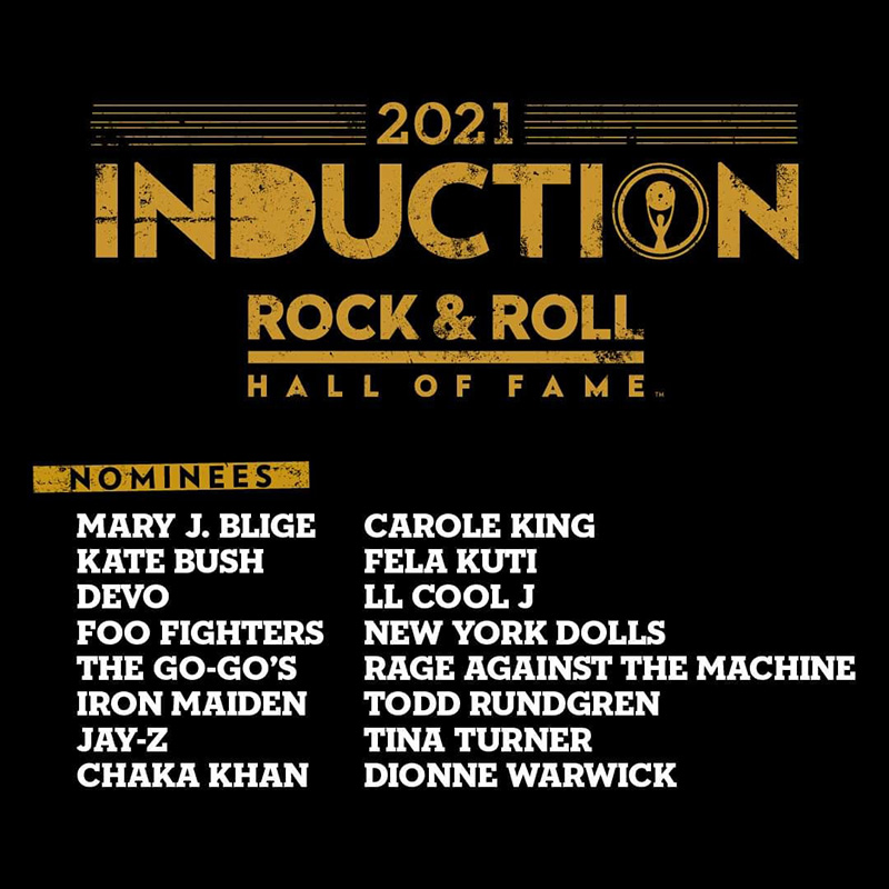 Nominados y candidatos a entrar al Rock & Roll Hall of Fame 2021