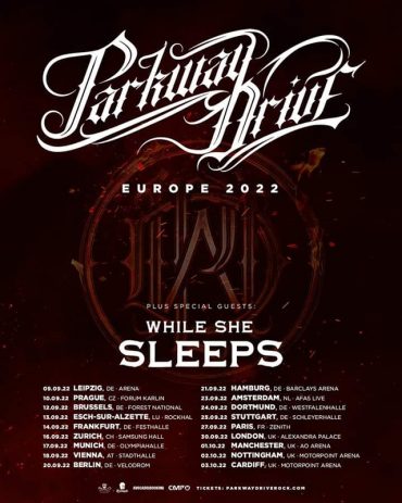 Gira europea de Parkway Drive que no pasa por España 2022