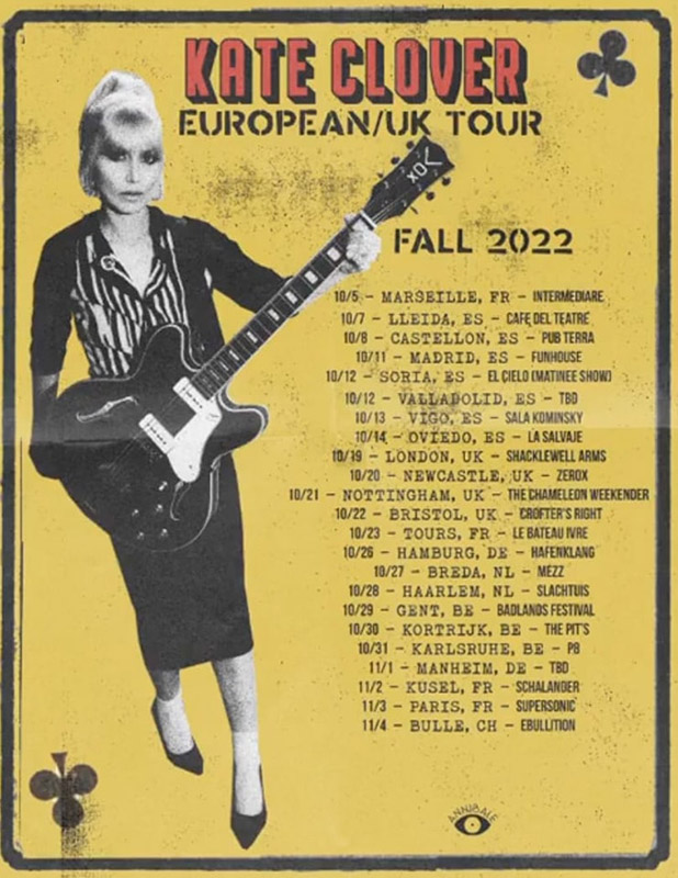 Gira de Kate Clover para presentar "Bleed Your Heart Out