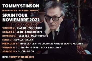 Gira de Tommy Stinson de The Replacements en noviembre 2022