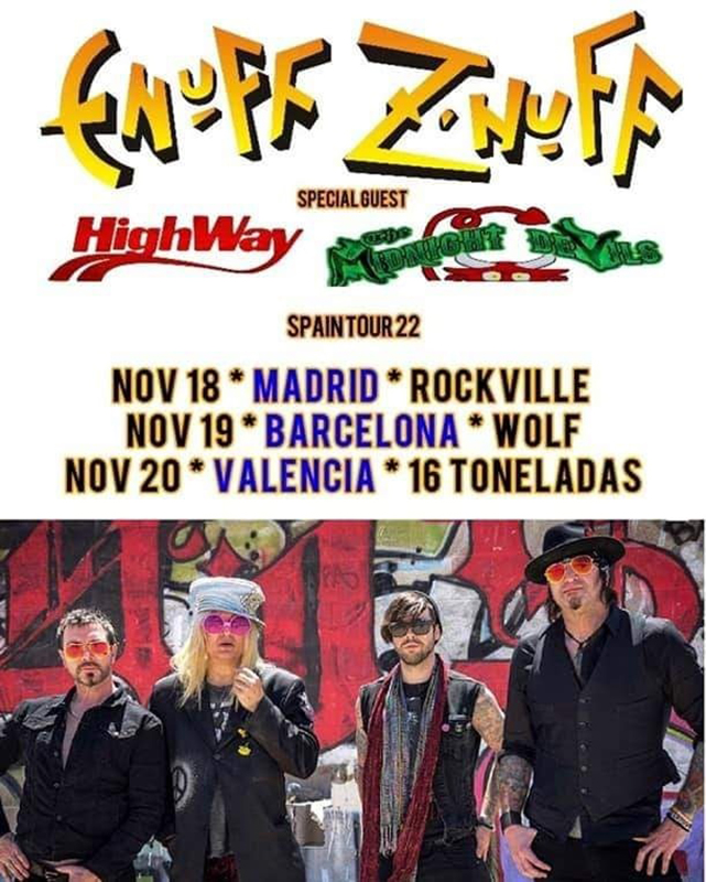 Gira de Enuff Z’nuff en noviembre