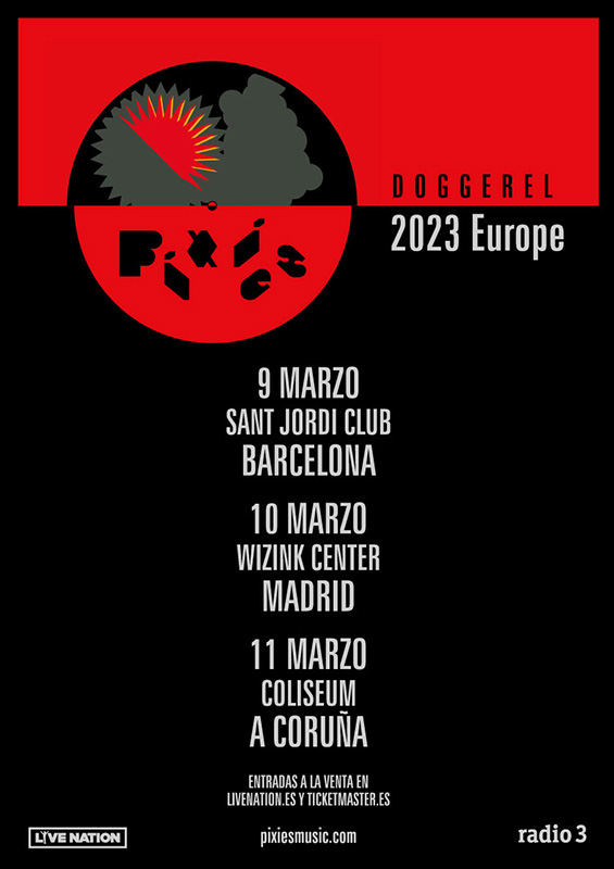 Pixies en Barcelona, Madrid y Coruña en marzo 2023