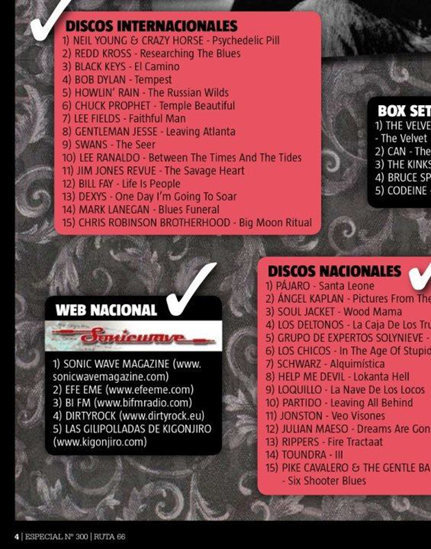 Ruta66-300-Lo-Mejor-2012 Dirty Rock Magazine mejor web musical