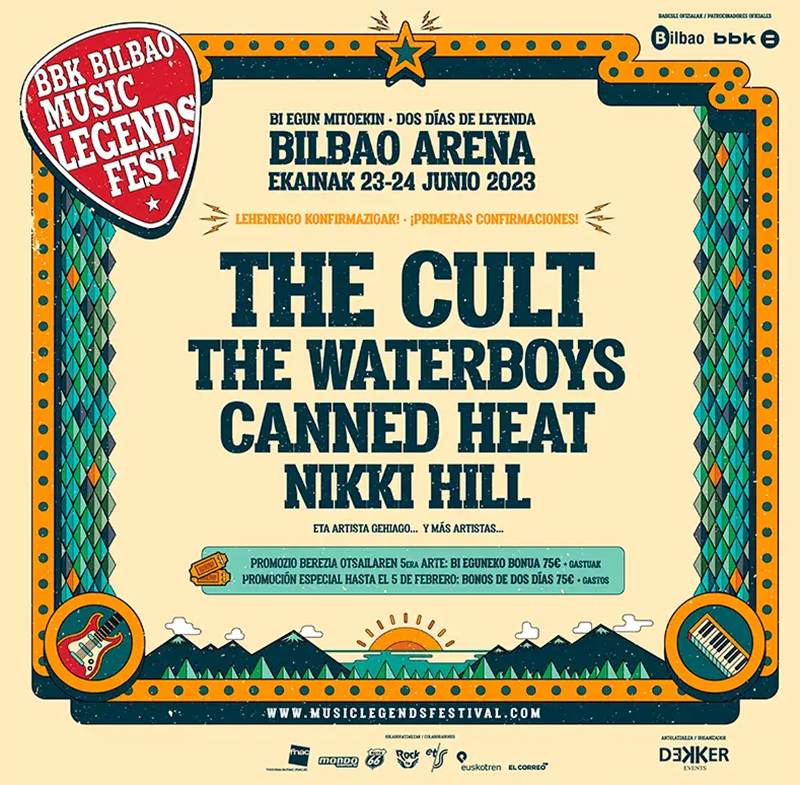 BBK Bilbao Music Legends Fest anuncia sus primeros nombres del cartel con The Cult, The Waterboys y Canned Heat