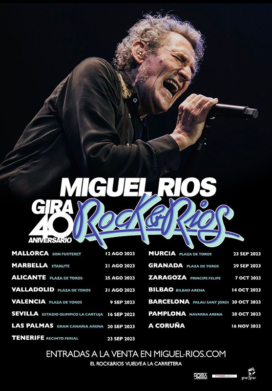 Miguel Ríos vuelve a anunciar su retirada con la gira 40 aniversario Rock & Ríos