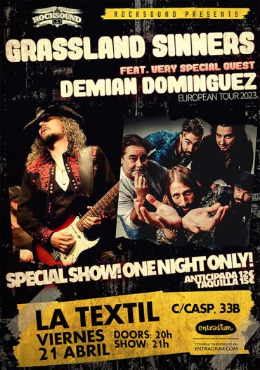 The Grassland Sinners y Demian Domínguez en Barcelona el 21 de abril