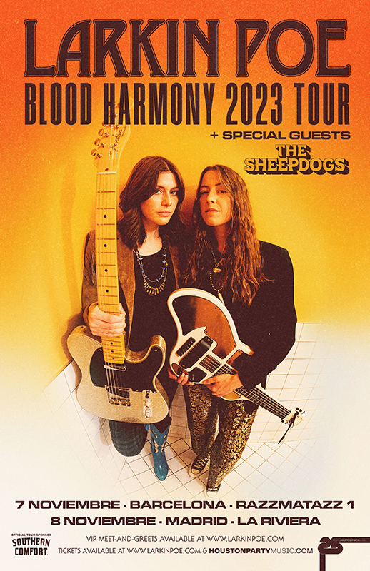 Larkin Poe gira The Sheepdogs 2023 tour