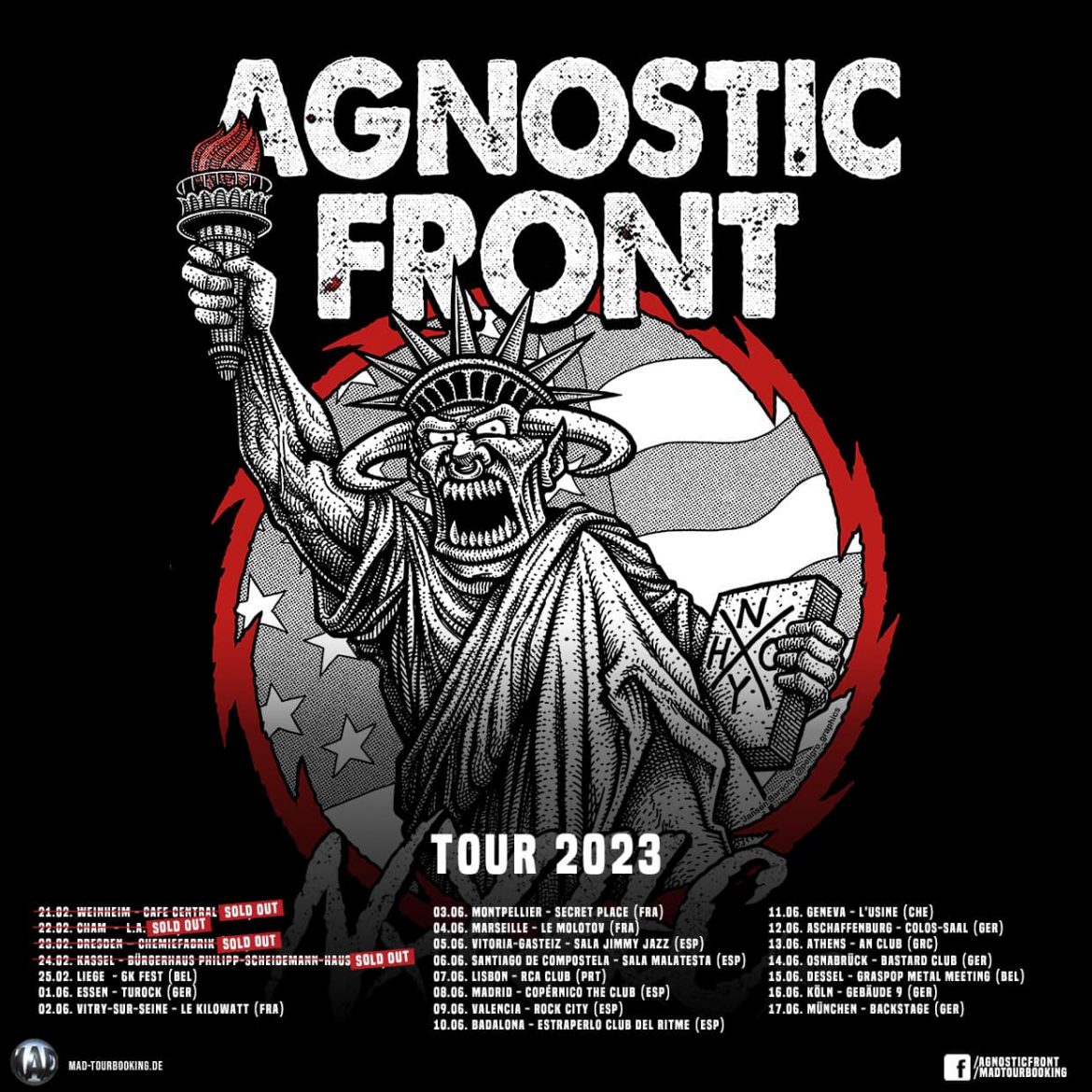 Agnostic Front Gira Europa 2023