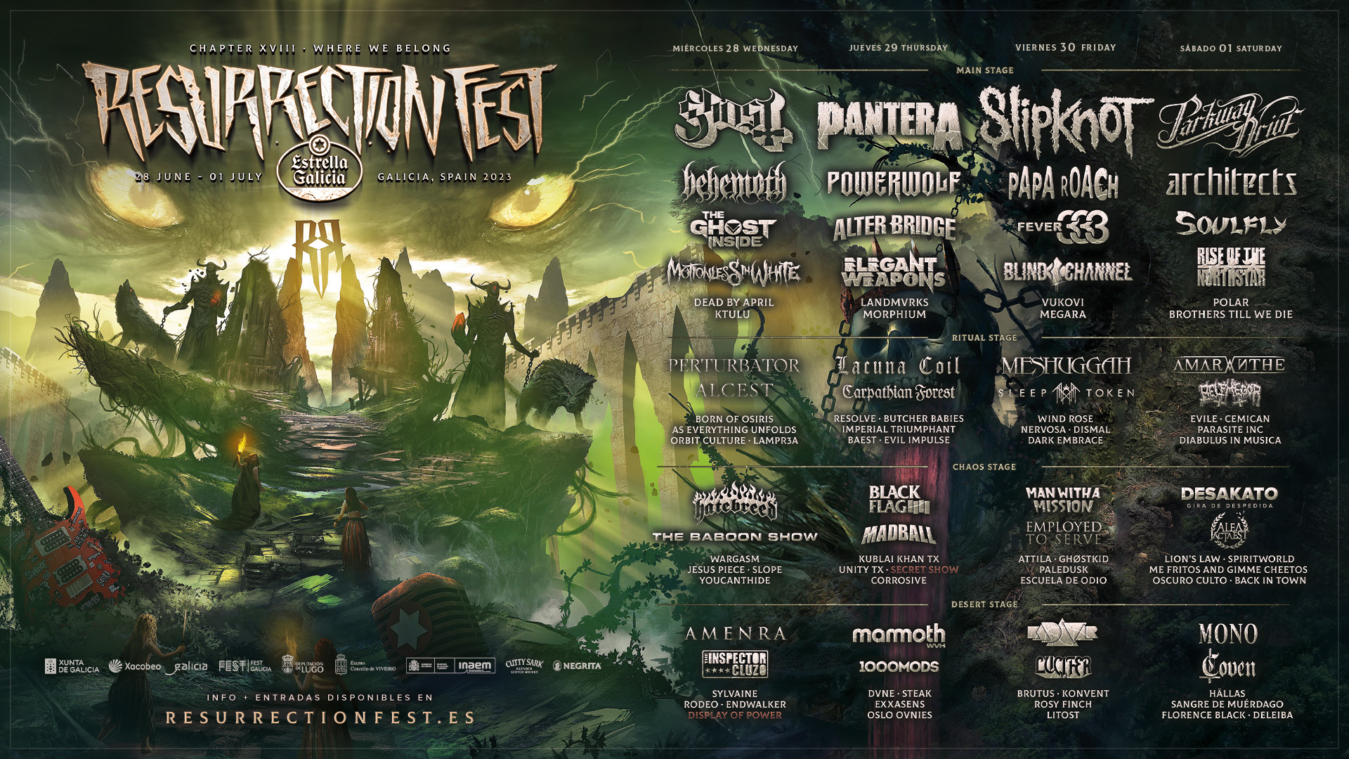 Stream Full SLIPKNOT & PARKWAY DRIVE Sets From Resurrection Fest 2023