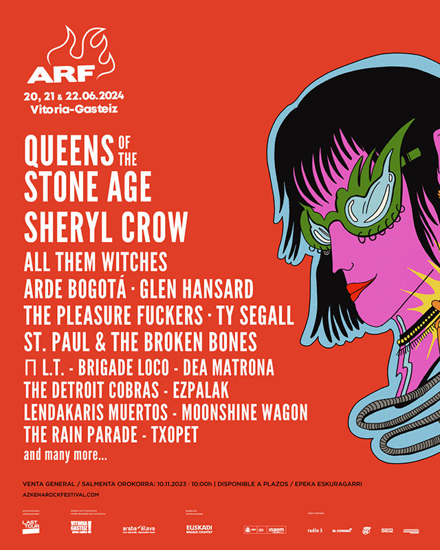 Azkena Rock Festival anuncia sus primeros nombres, Queens Of The Stone Age, Sheryl Crow, The Rain Parade y Glen Hansard 2024