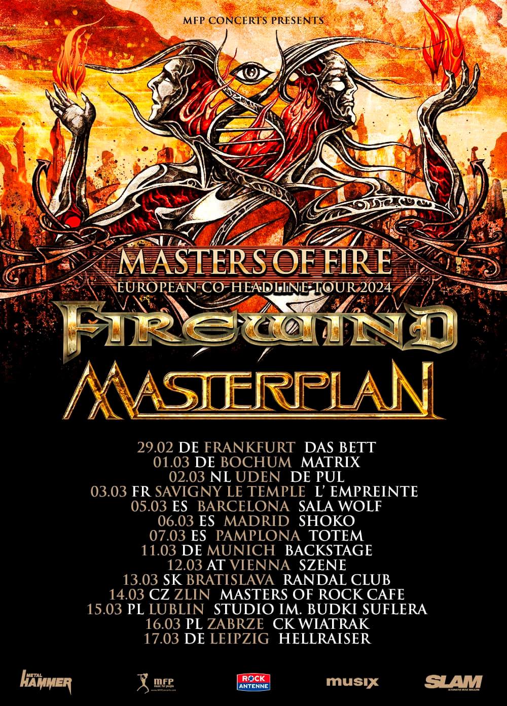 Firewind Masterplan Gira Europa 2024