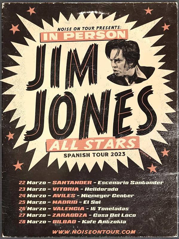 Jim Jones All Stars All Stars de gira en marzo