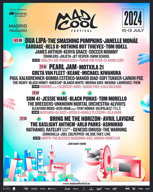 Mad Cool Festival anuncia a Pearl Jam, Nathaniel Rateliff o Smashing Pumpkins entre otros