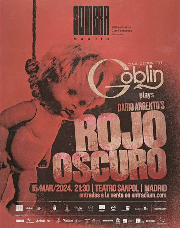 Claudio Simonetti de Goblin interpretará Rojo Oscuro (Profondo Rosso) en el festival de Cine Fantástico SOMBRA