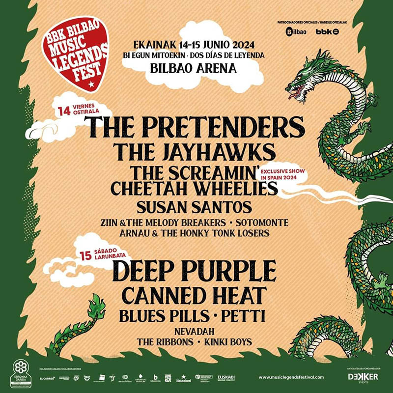 The Pretenders, The Jayhawks, y Blues Pills completan el BBK Bilbao Music Legends Fest