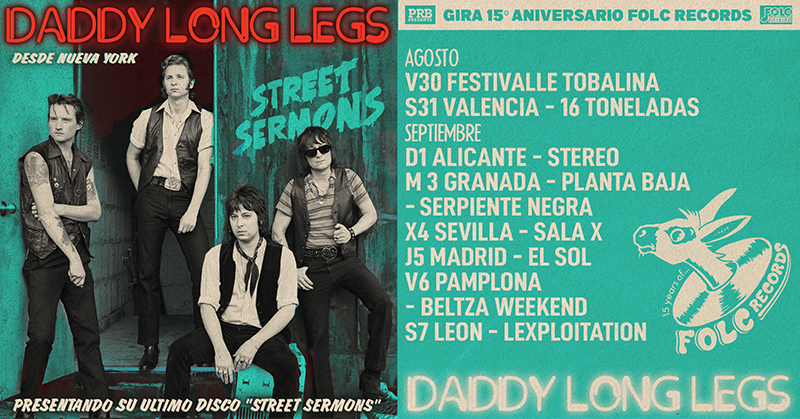 Gira de Daddy Long Legs en agosto y septiembre para presentar Street Sermons