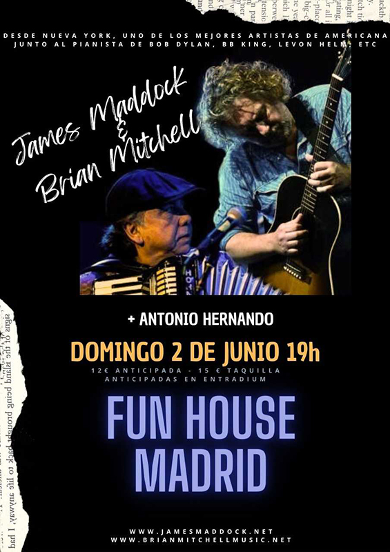 James Maddock y Brian Mitchell en Madrid el 2 de junio
