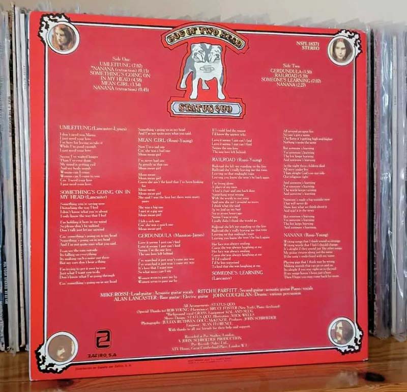 Status Quo Dog Of Two Head disco review.